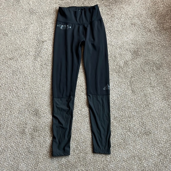 Black USAV Adidas leggings - Picture 1 of 2